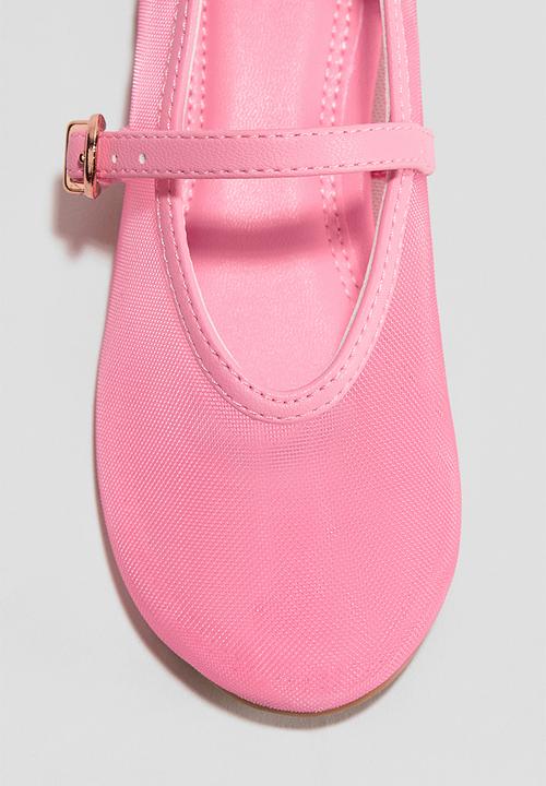H&M - Mesh mary jane ballet flats - pink