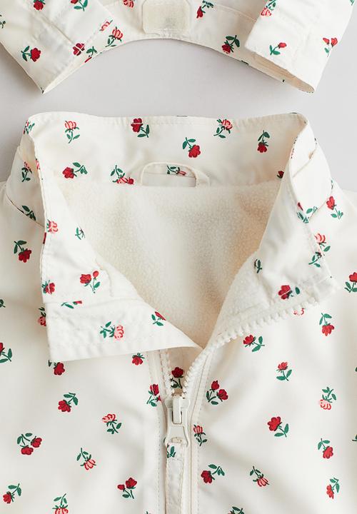 H&M - Fleece-lined jacket - cream/floral 