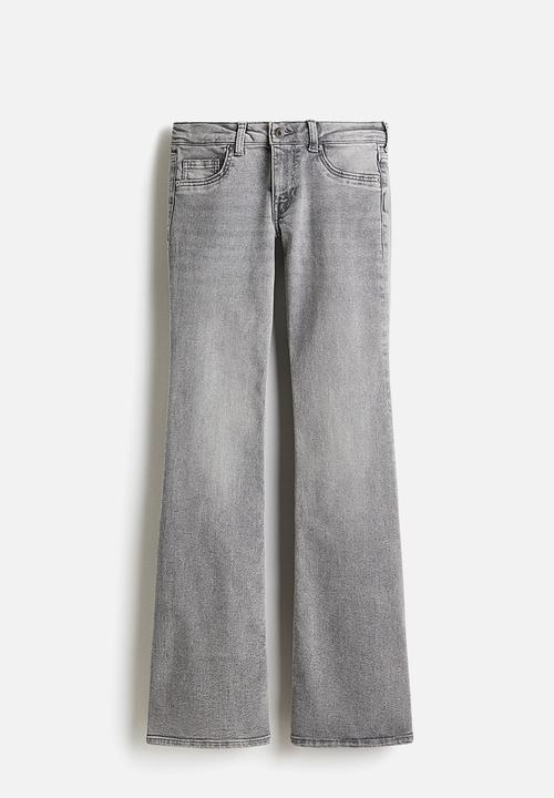 H&M - Flared low jeans - denim grey 