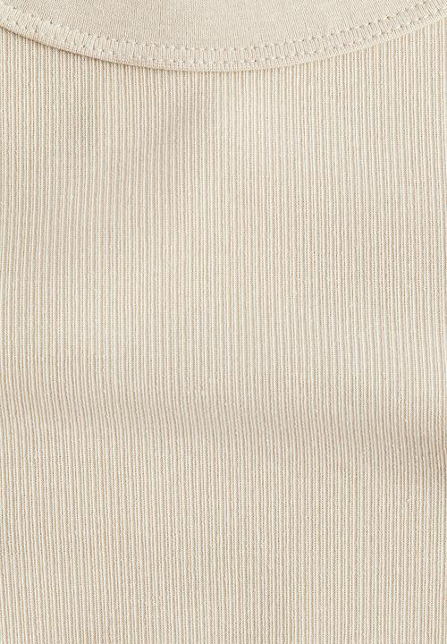 H&M - Ribbed top - light beige