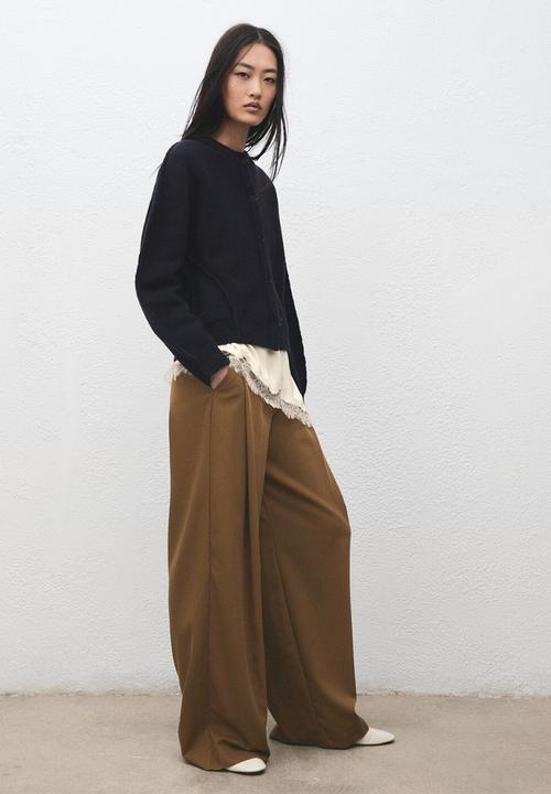 MANGO - Trousers milo - medium brown