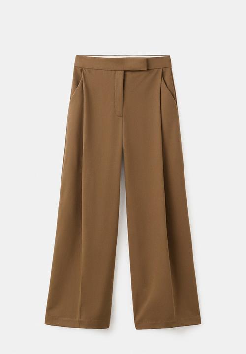 MANGO - Trousers milo - medium brown