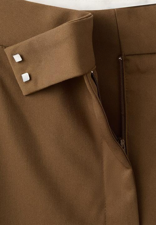 MANGO - Trousers milo - medium brown