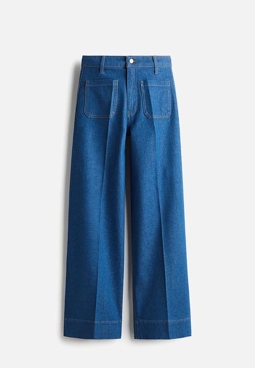 H&M - Wide high jeans - blue