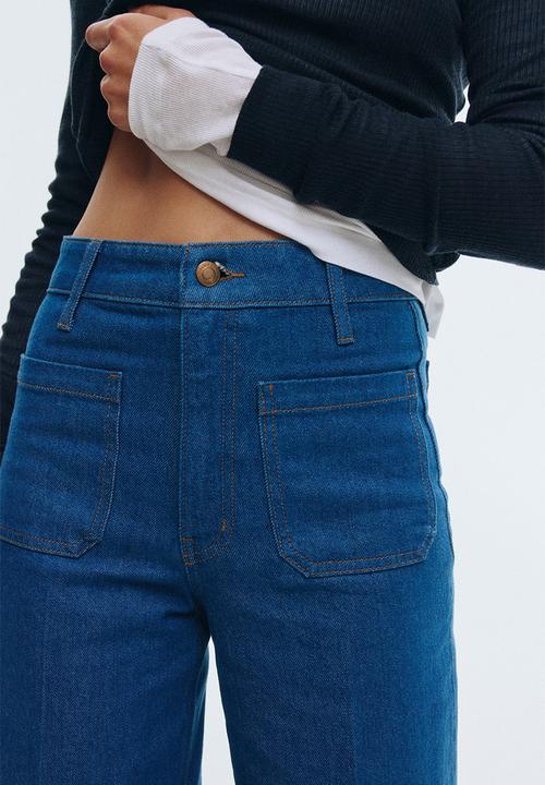 H&M - Wide high jeans - blue