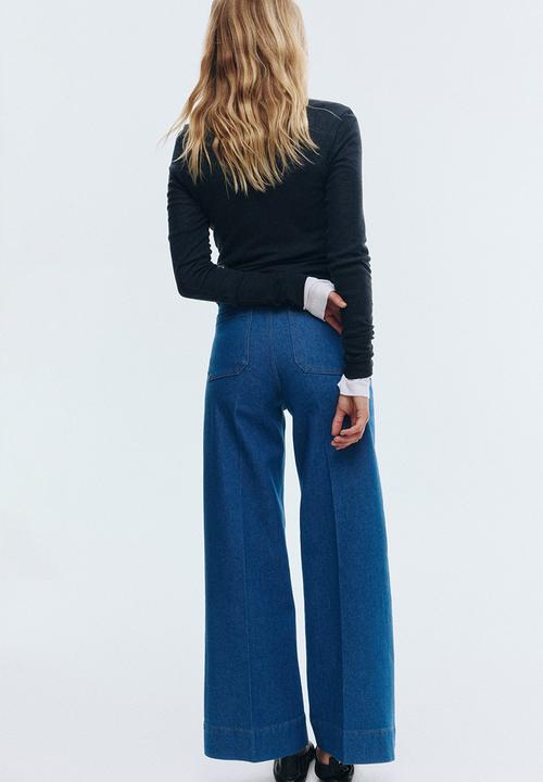 H&M - Wide high jeans - blue