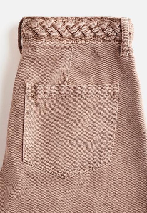 H&M - Wide high jeans - beige