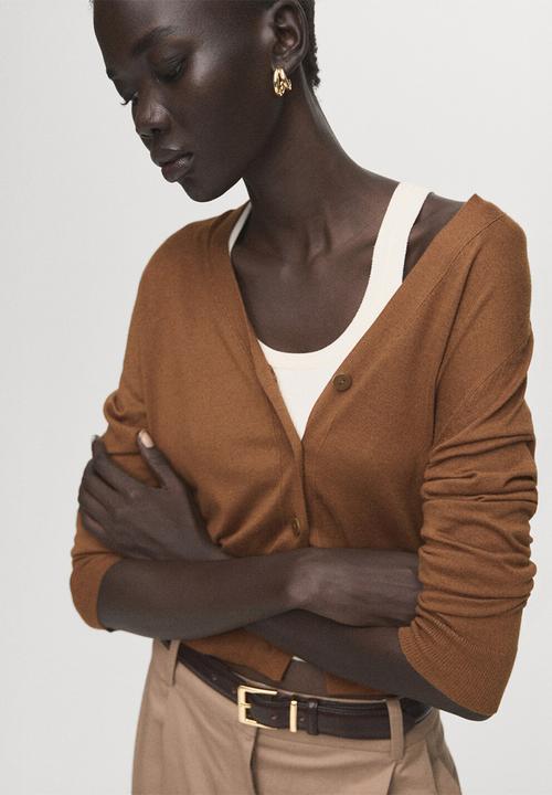 MANGO - Cardigan luccav - medium brown