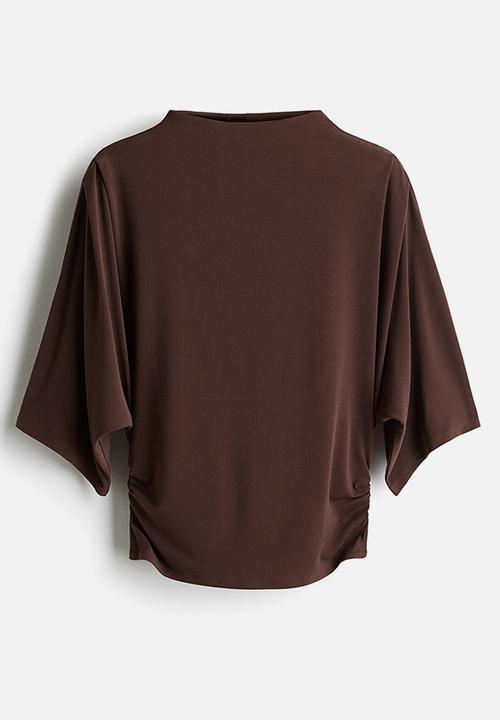 H&M - Draped top - dark brown