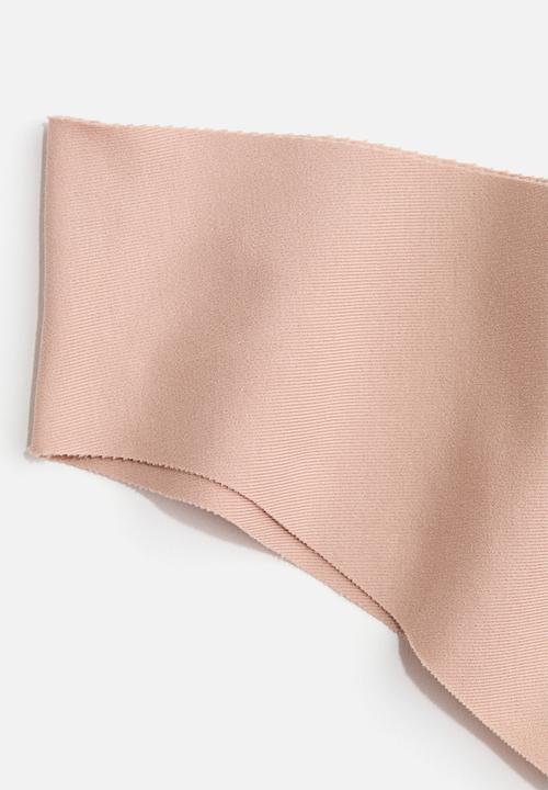 H&M - 3-Pack invisible cotton brazilian briefs - beige