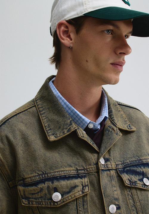 H&M - Denim trucker jacket - denim green