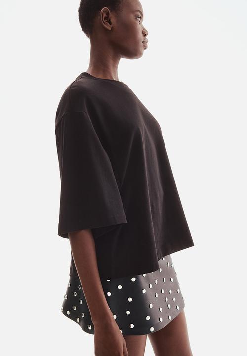 H&M - Studded mini skirt - black