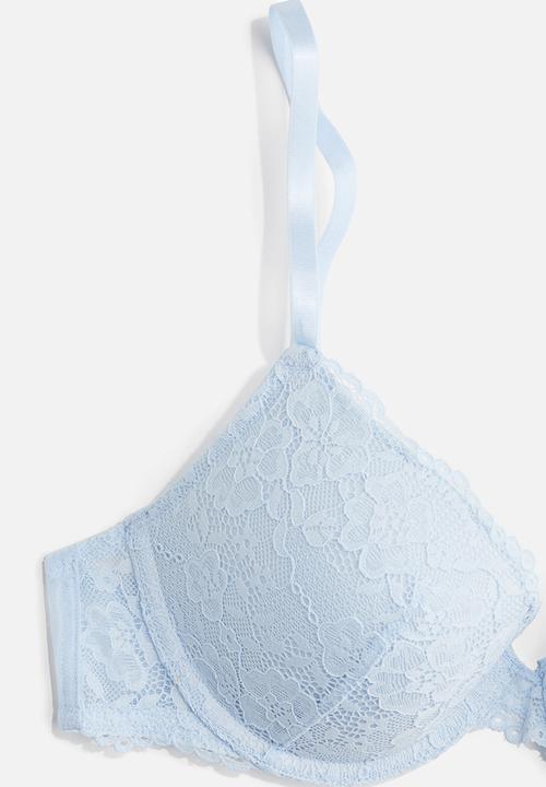 H&M - Lace push-up bra - light blue