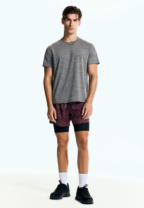 H&M - Mesh sports t-shirt with drymove™ - grey marl 