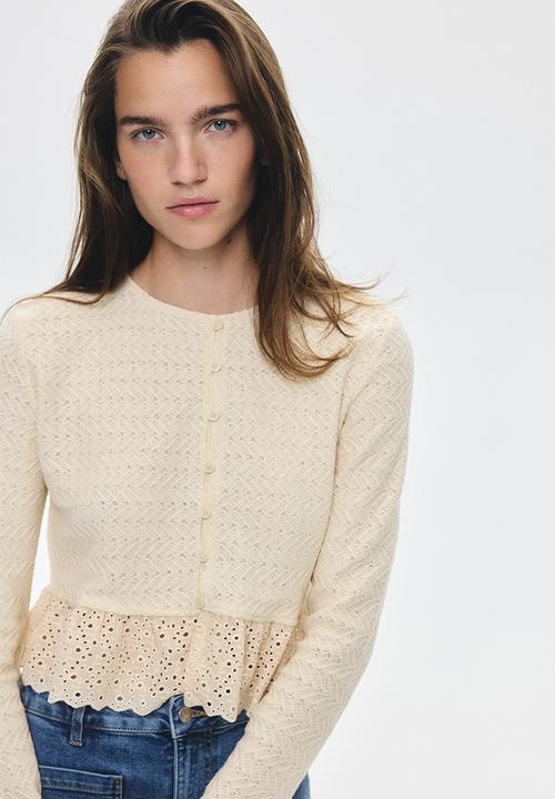 H&M - Peplum cardigan - light beige