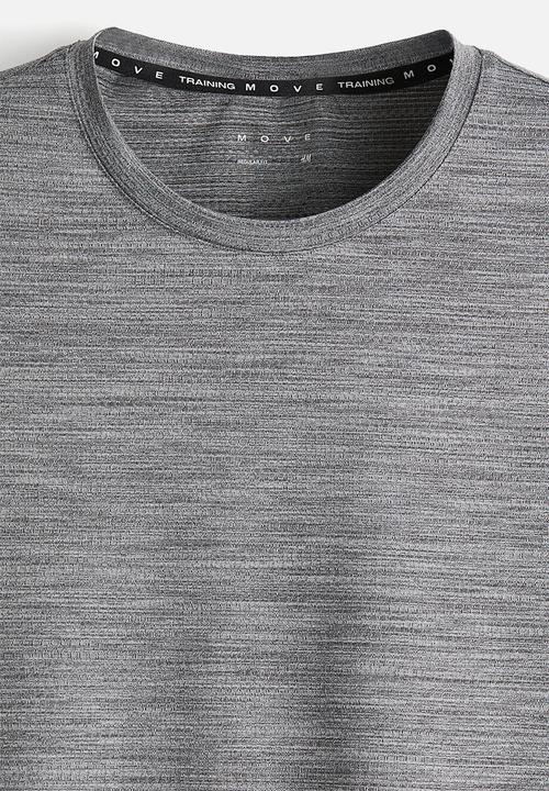 H&M - Mesh sports t-shirt with drymove™ - grey marl 