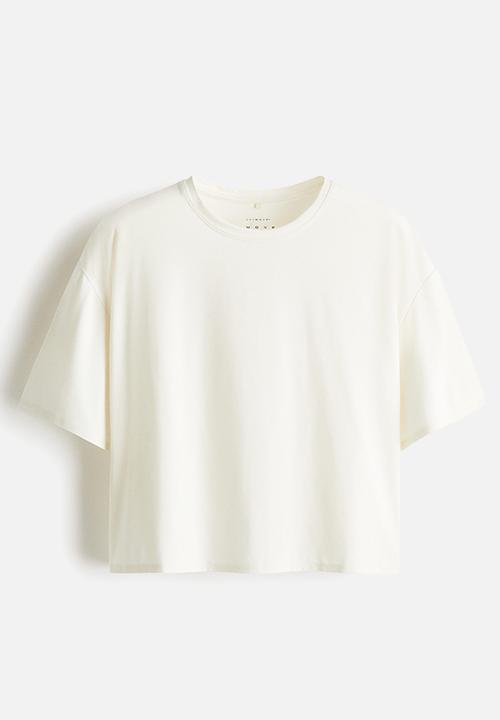 H&M - Boxy-style sports top with drymove™ - white