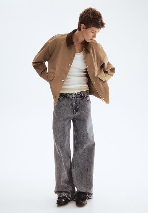 H&M - Corduroy-collar jacket - beige