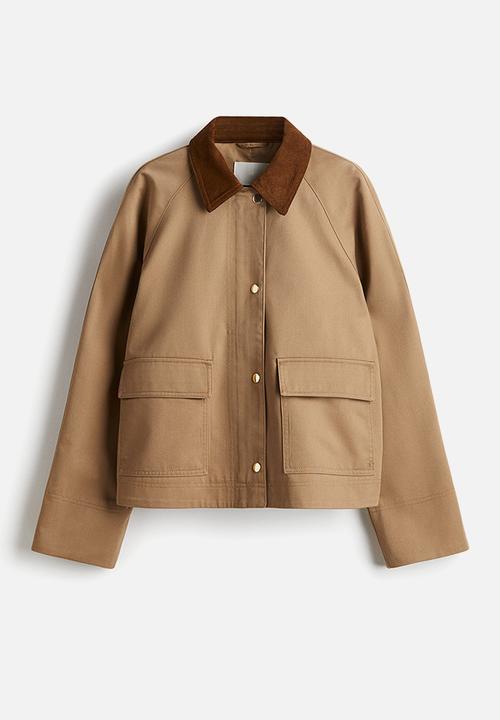 H&M - Corduroy-collar jacket - beige
