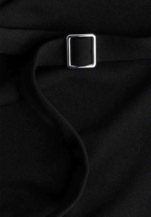 H&M - Draped belted dress - black
