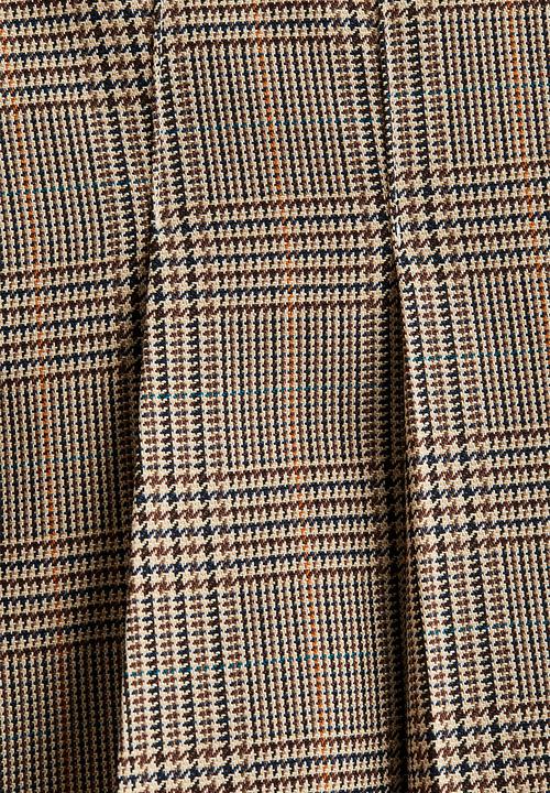 H&M - Pleated skort - dark beige checked