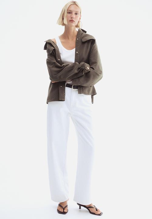 H&M - Twill utility jacket - dark khaki green