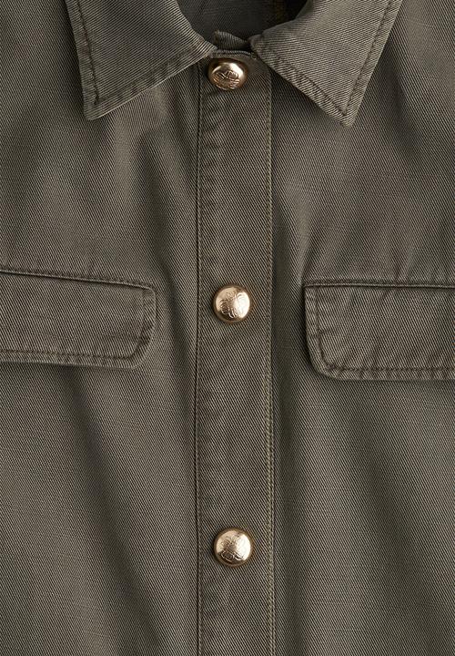 H&M - Twill utility jacket - dark khaki green