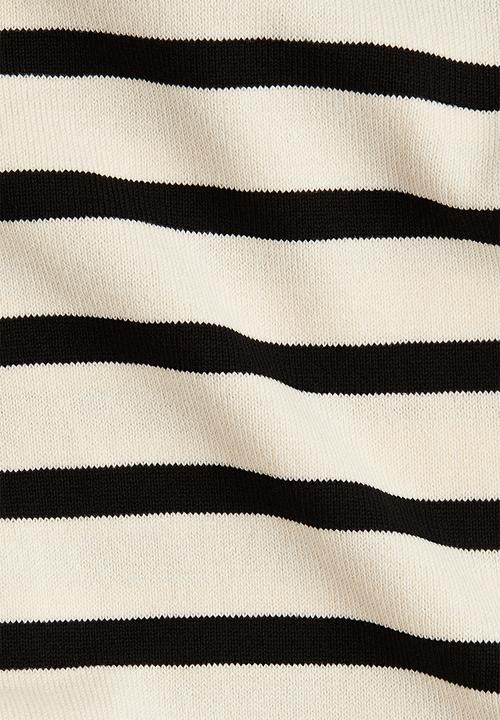 H&M - Fine-knit top - cream/striped 