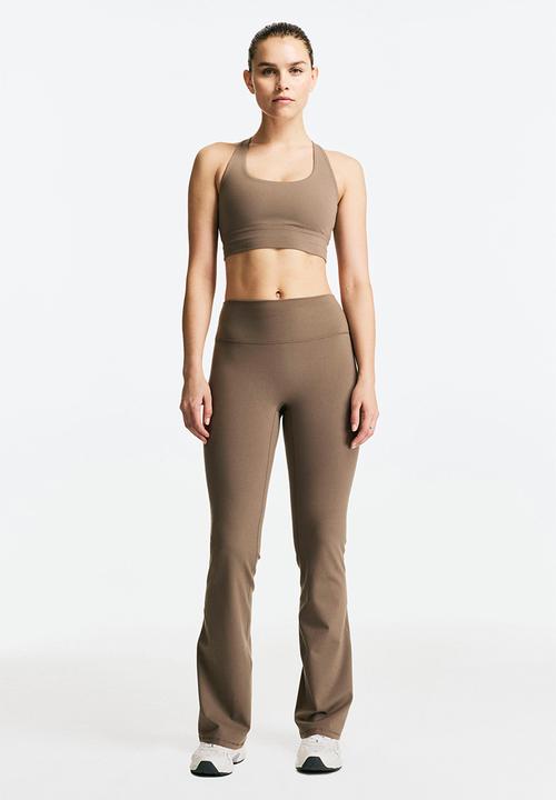 H&M - Flared sports leggings with softmove™ - dark beige