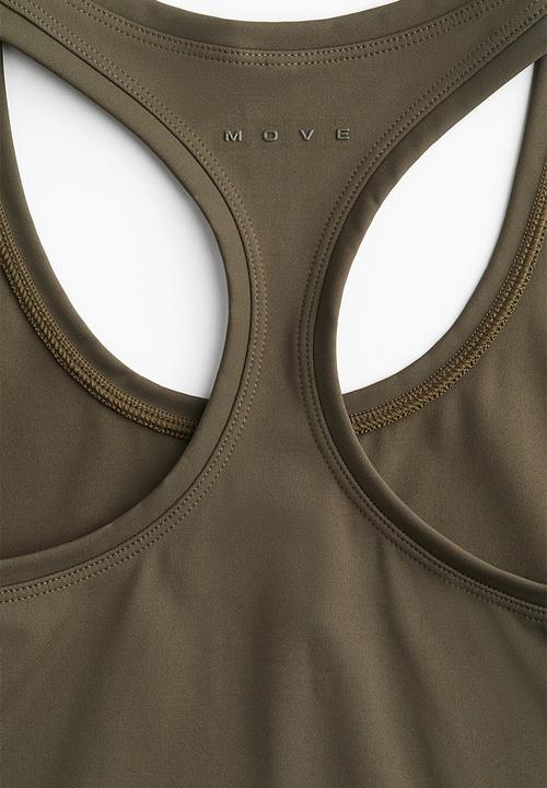 H&M - Sports top with cool handfeel drymove™ - moss green
