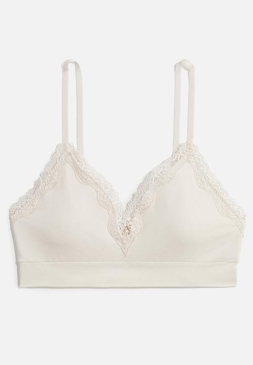 H&M - Seamless padded soft bra -  pale beige