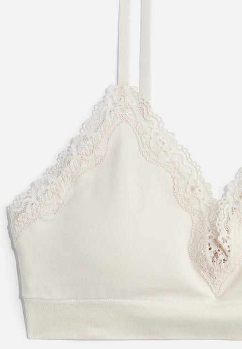 H&M - Seamless padded soft bra -  pale beige