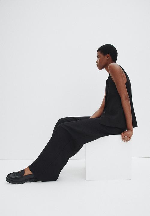 H&M - Fringe-trimmed loafers - black