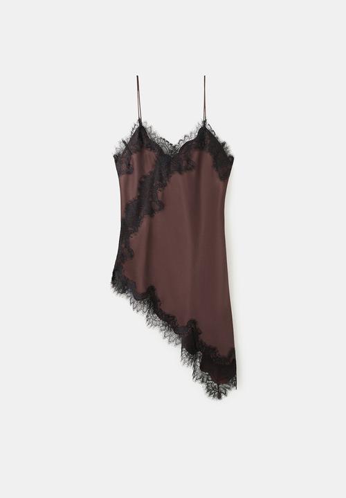 MANGO - Top pearl - dark red