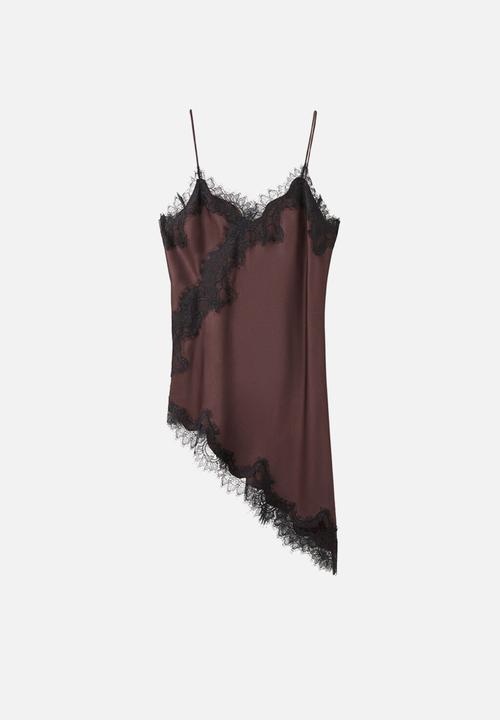 MANGO - Top pearl - dark red