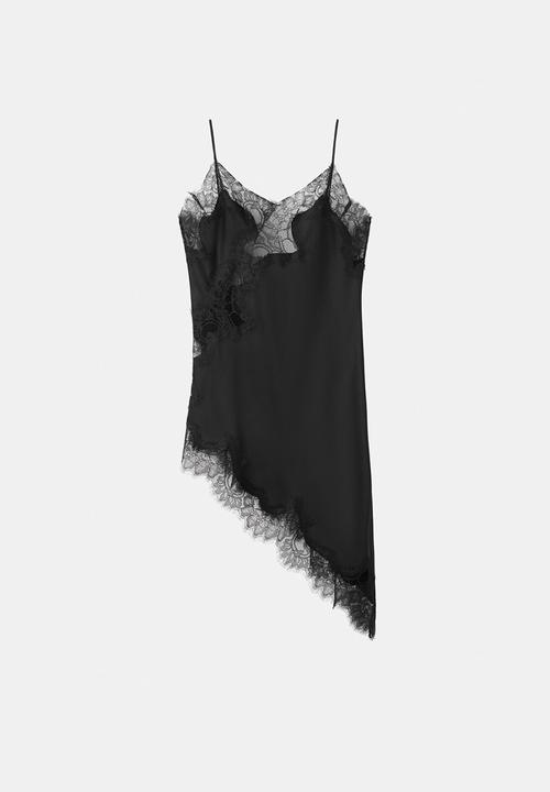 MANGO - Top pearl - black