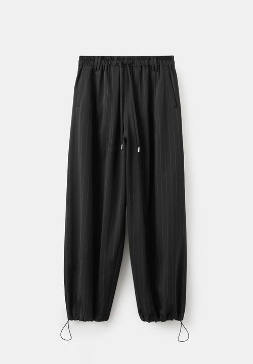 MANGO - Trousers stripe - black
