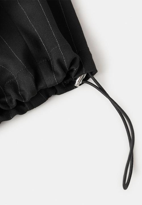 MANGO - Trousers stripe - black