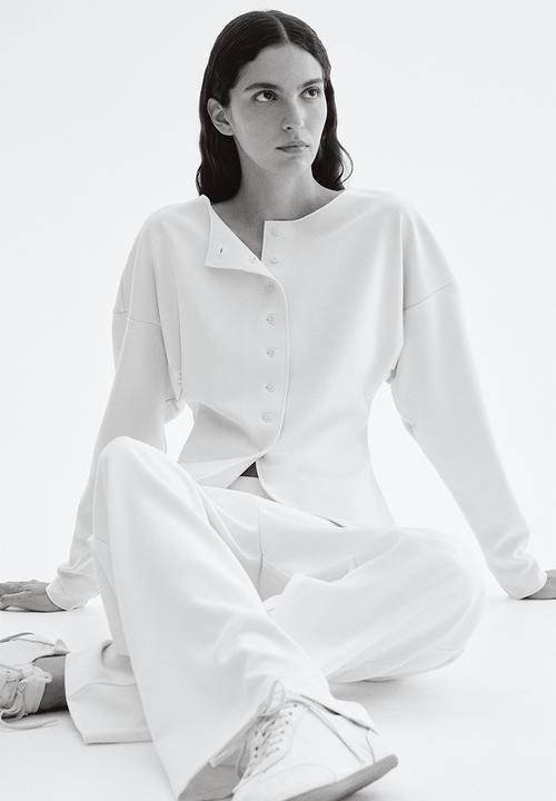 H&M - Straight trousers - white