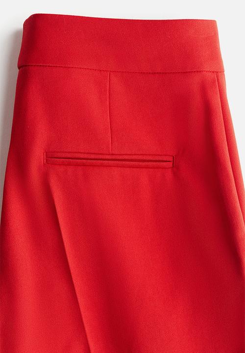 H&M - Straight trousers - bright red 