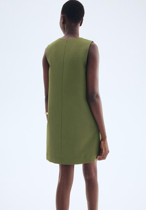H&M - Twill shift dress - green