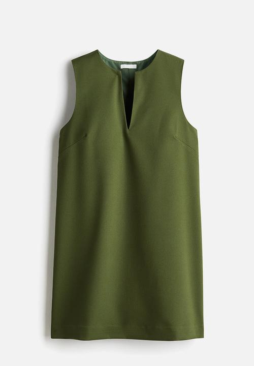 H&M - Twill shift dress - green