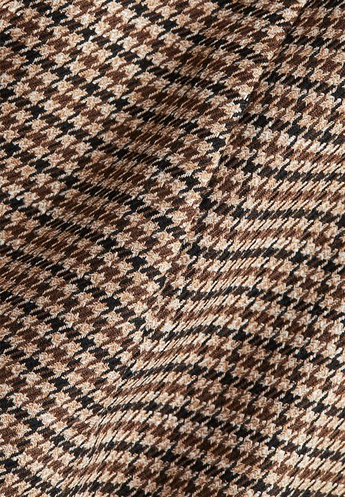 H&M - Peplum top - beige/checked