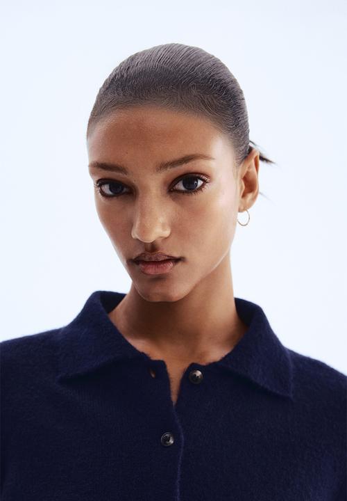 H&M - Collared cardigan - navy blue