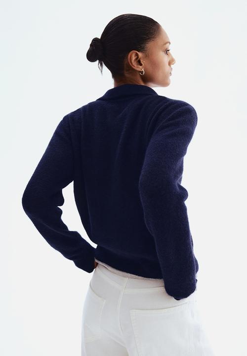 H&M - Collared cardigan - navy blue