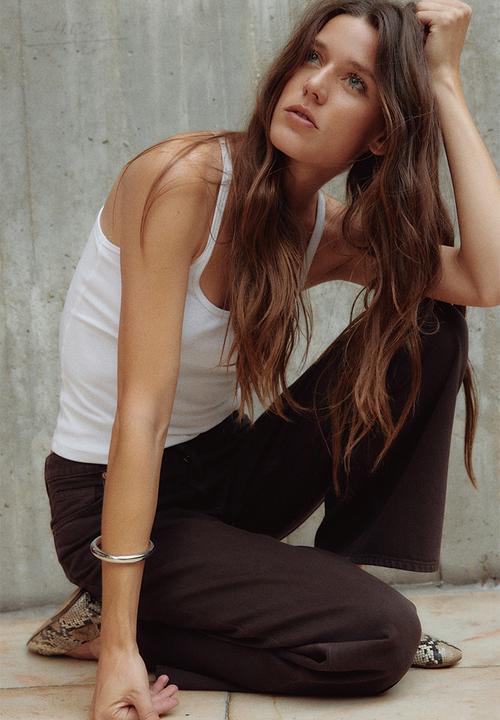 H&M - Wide regular jeans - dark brown
