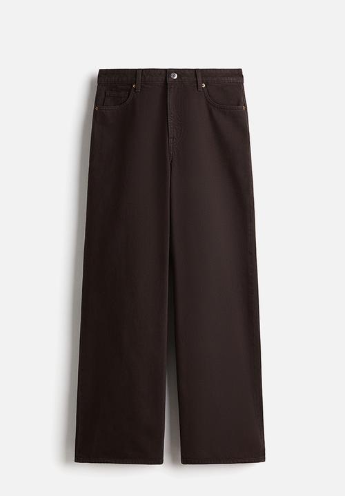 H&M - Wide regular jeans - dark brown