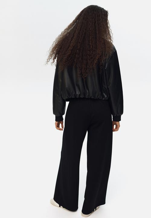 H&M - Wide pull-on trousers - black