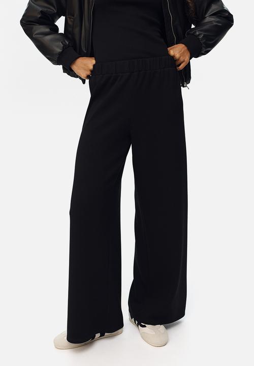 H&M - Wide pull-on trousers - black