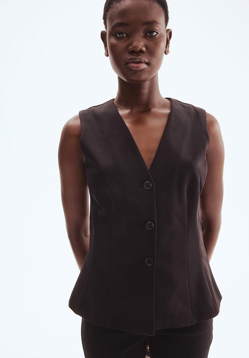 H&M - Peplum waistcoat - black